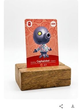 Nintendo Cephalobot Collectible Animal Crossing Men Women Boys Girls Amiibo Card